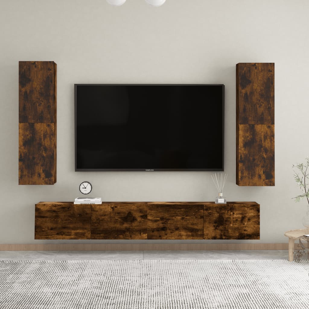 Tv Cabinet 2 Pcs 30,5X30X Engineered Wood
