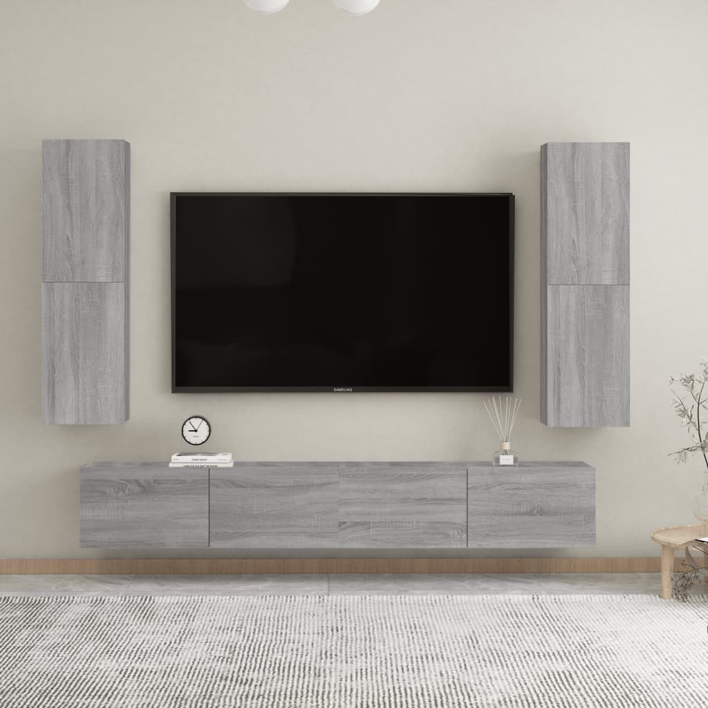Tv Cabinet 2 Pcs 30,5X30X Engineered Wood