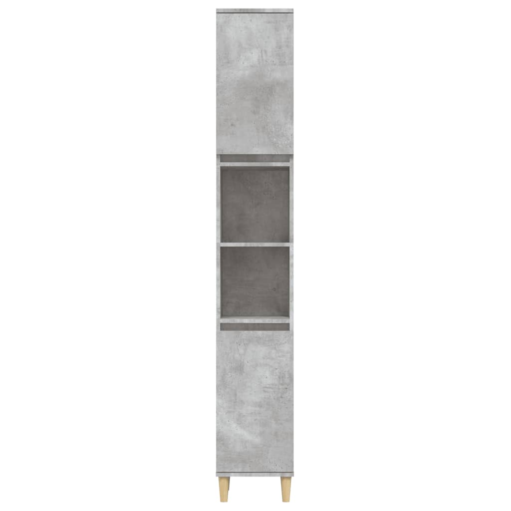 Bathroom Cabinet Concrete Grey 30X30X190 Cm Engineered Wood