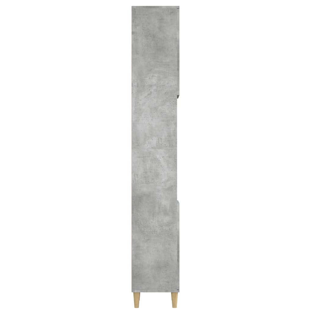 Bathroom Cabinet Concrete Grey 30X30X190 Cm Engineered Wood