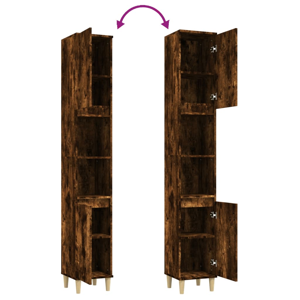 Bathroom Cabinet 30X30X190 Cm Engineered Wood