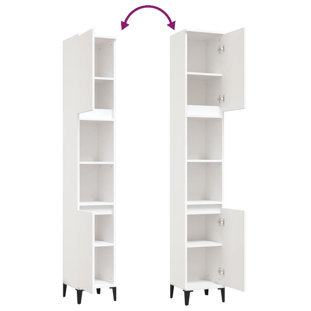 Bathroom Cabinet 30X30X190 Cm Engineered Wood