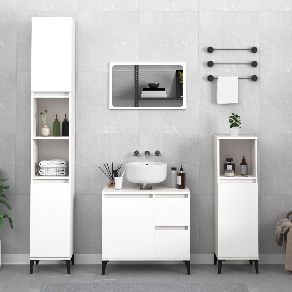 Bathroom Cabinet 30X30X190 Cm Engineered Wood