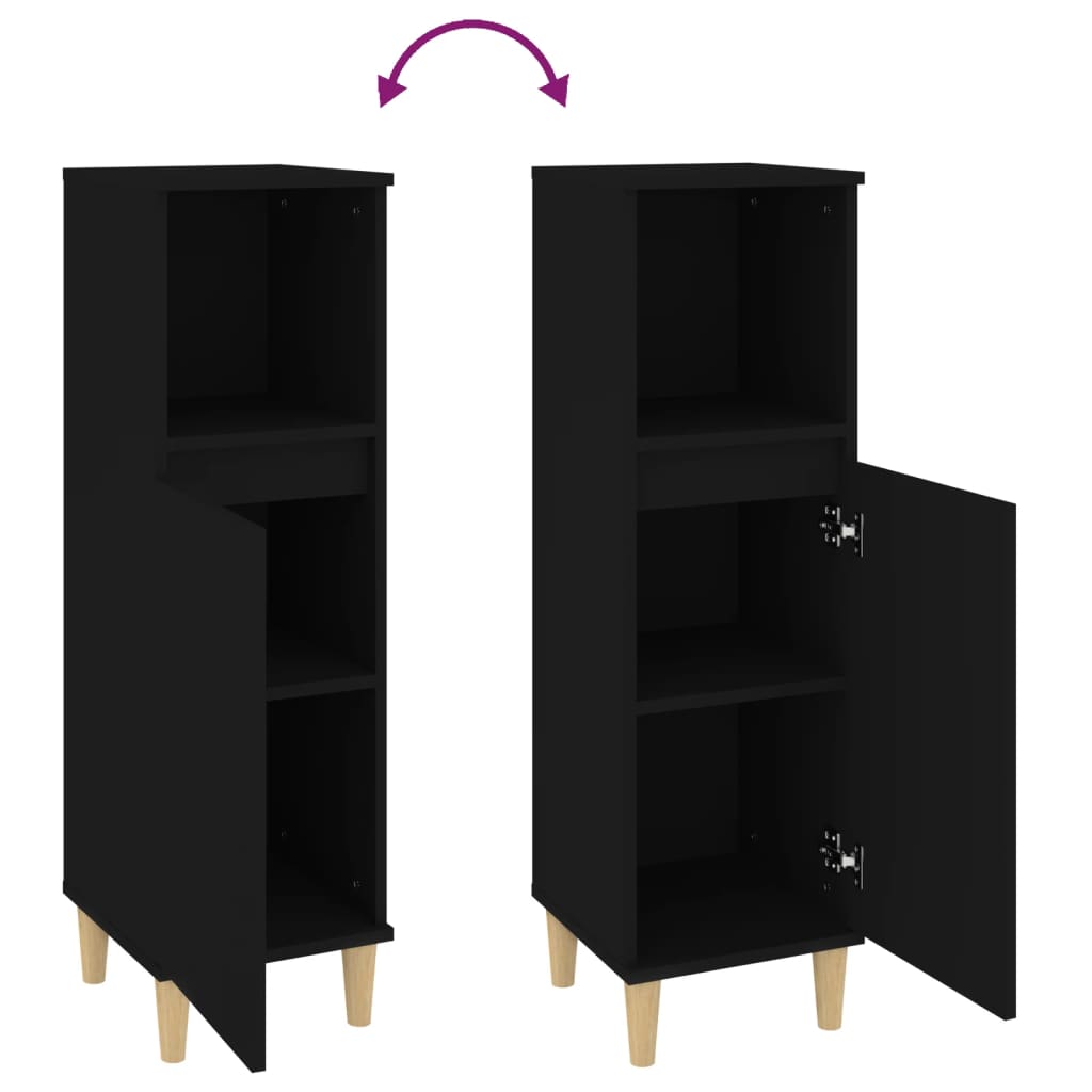 Bathroom Cabinet 30X30X100 Cm Engineered Wood