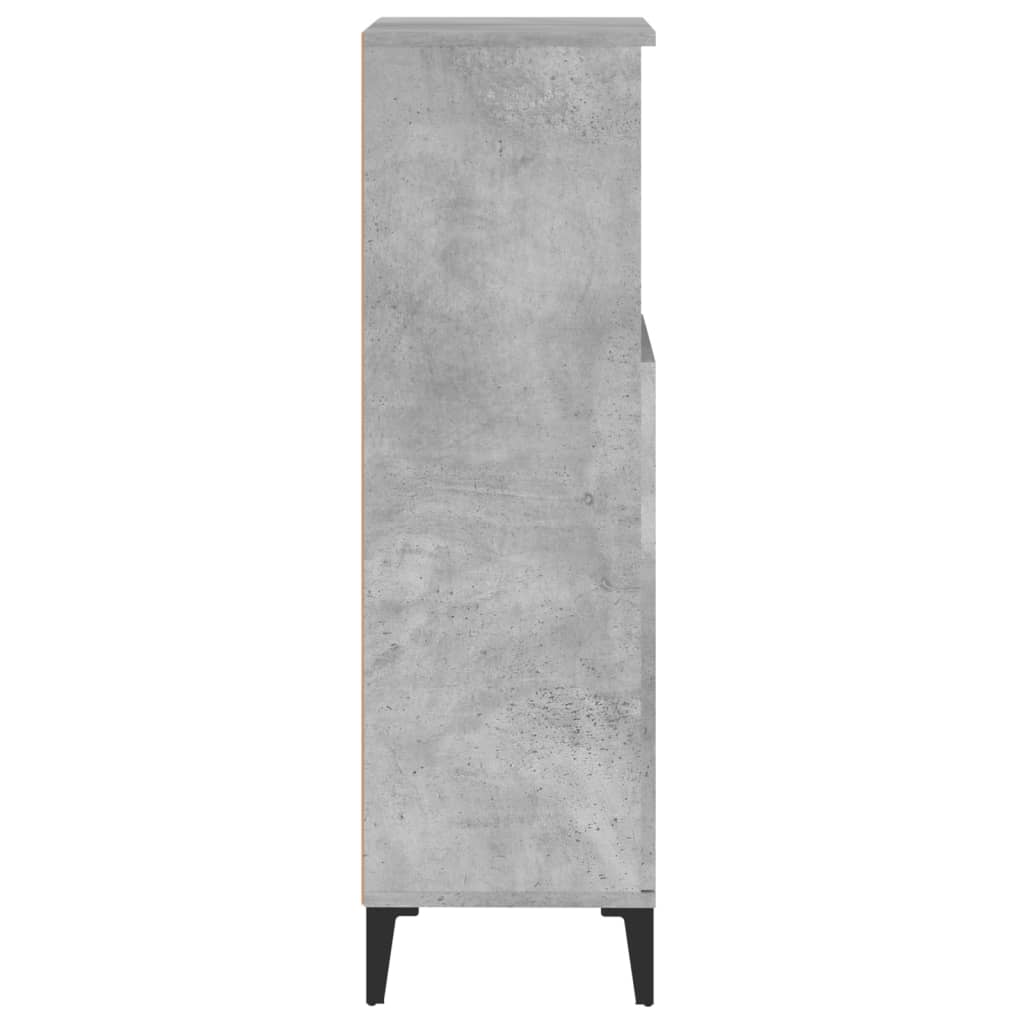 Bathroom Cabinet Concrete 30X30X100 Cm Engineered Wood