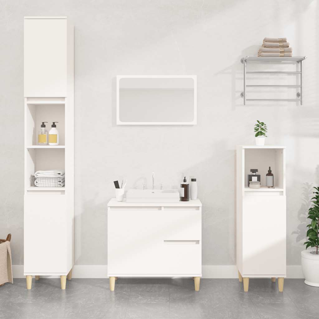 Bathroom Cabinet Concrete 65X33X60 Cm Engineered Wood