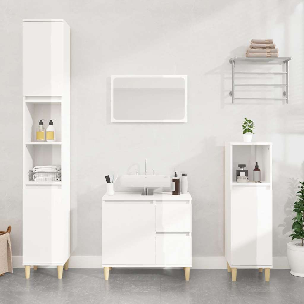 Bathroom Cabinet Concrete 65X33X60 Cm Engineered Wood