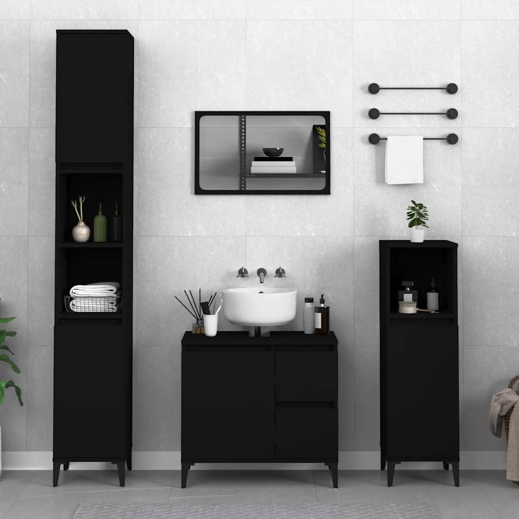 Bathroom Cabinet 65X33X60 Cm Engineered Wood