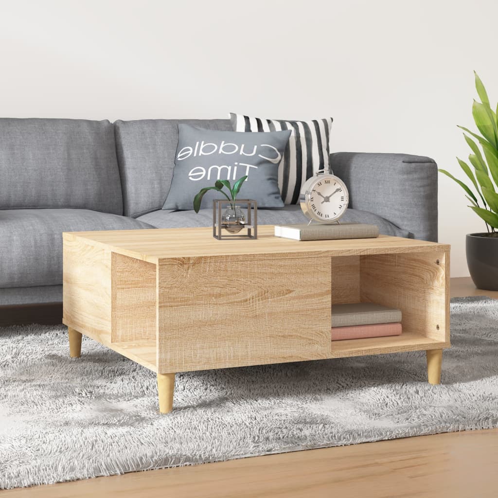 Coffee Table 80X80X36.5 Cm Engineered Wood