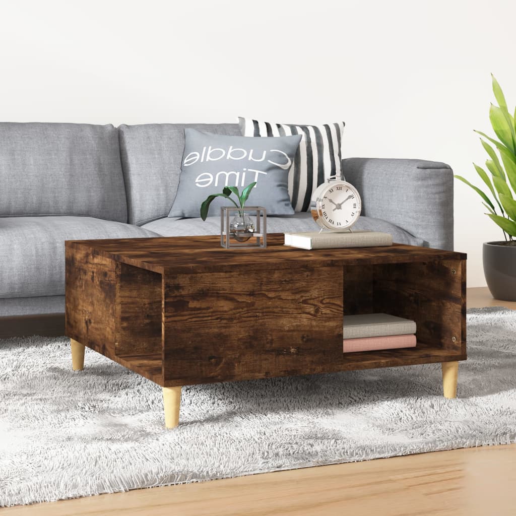 Coffee Table 80X80X36.5 Cm Engineered Wood