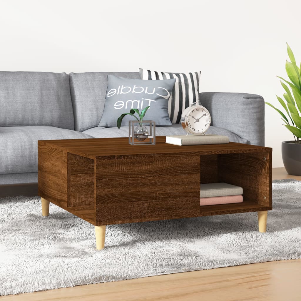 Coffee Table 80X80X36.5 Cm Engineered Wood