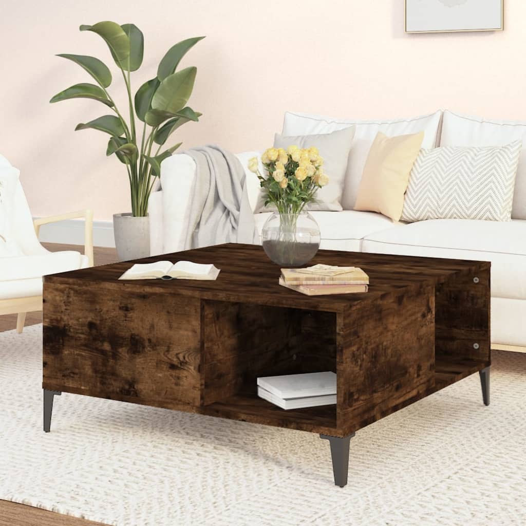 Coffee Table 80X80X36.5 Cm Engineered Wood
