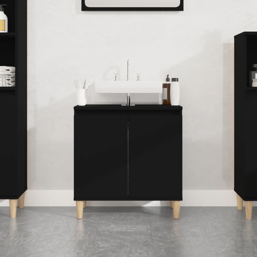 Sink Cabinet 58X33X60 Cm Engineered Wood