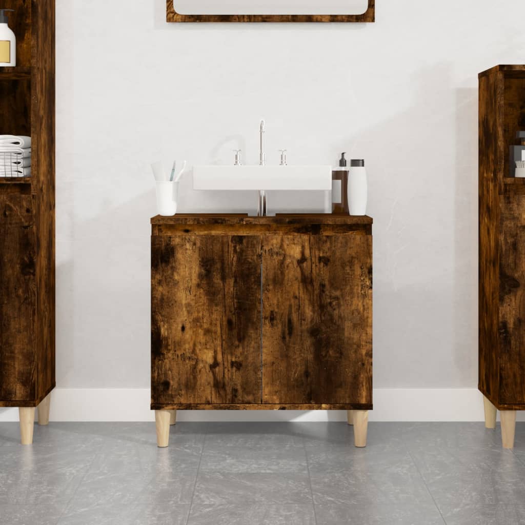 Sink Cabinet 58X33X60 Cm Engineered Wood