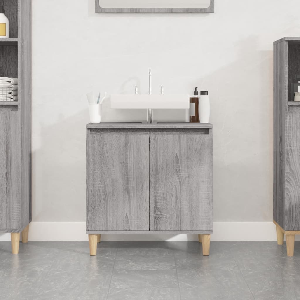 Sink Cabinet 58X33X60 Cm Engineered Wood