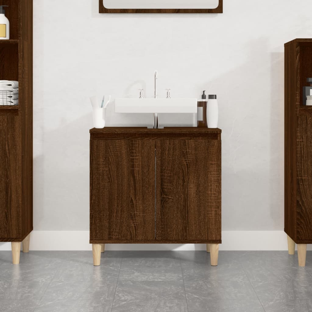 Sink Cabinet 58X33X60 Cm Engineered Wood