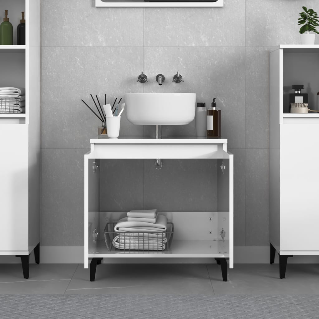 Sink Cabinet 58X33X60 Cm Engineered Wood