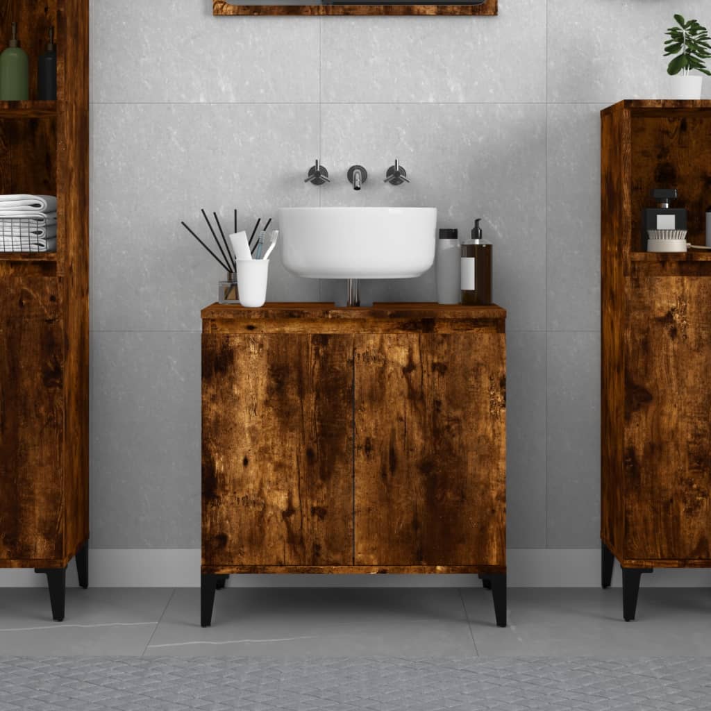 Sink Cabinet 58X33X60 Cm Engineered Wood