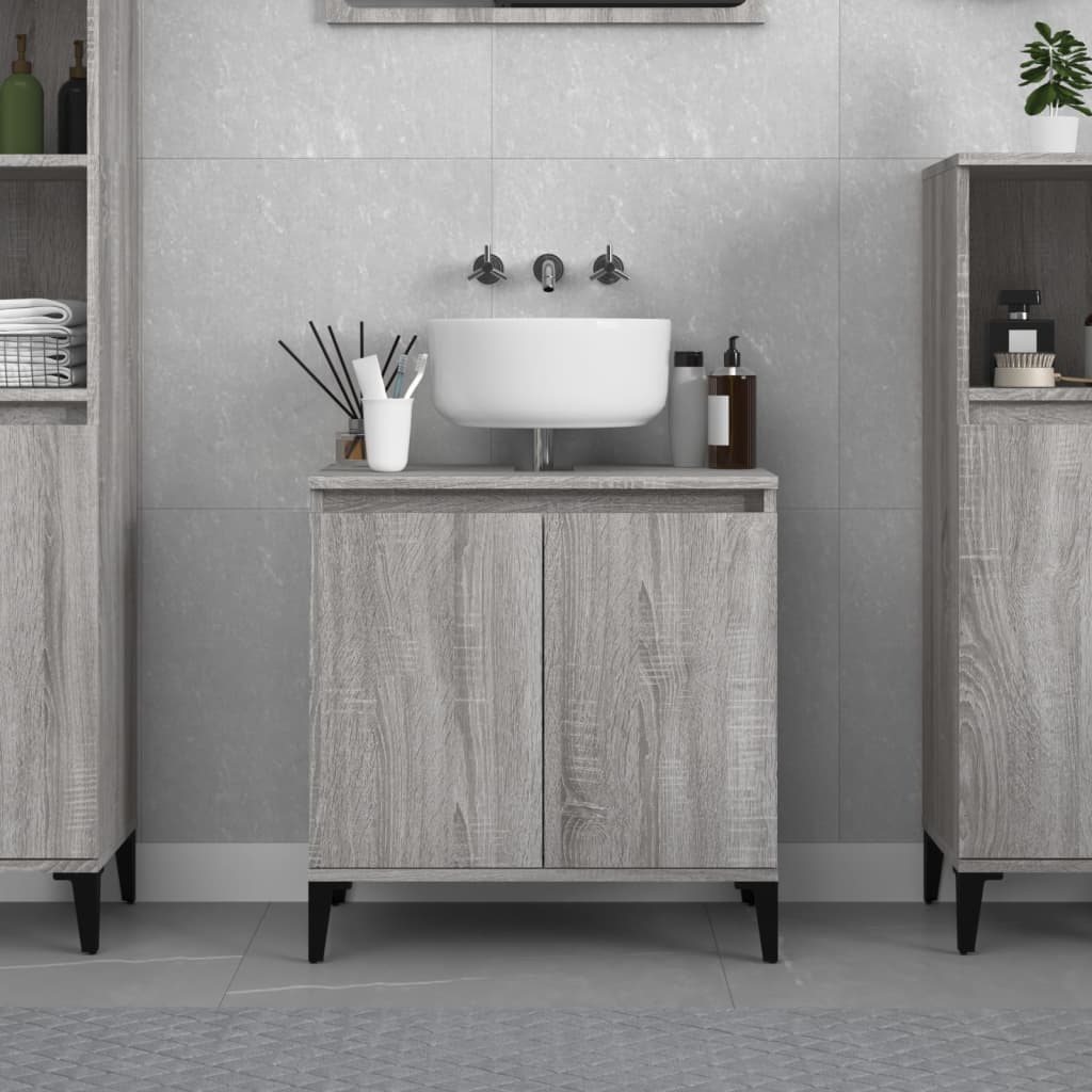 Sink Cabinet 58X33X60 Cm Engineered Wood