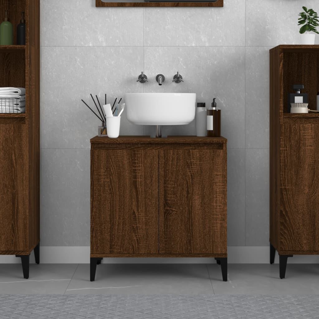 Sink Cabinet 58X33X60 Cm Engineered Wood