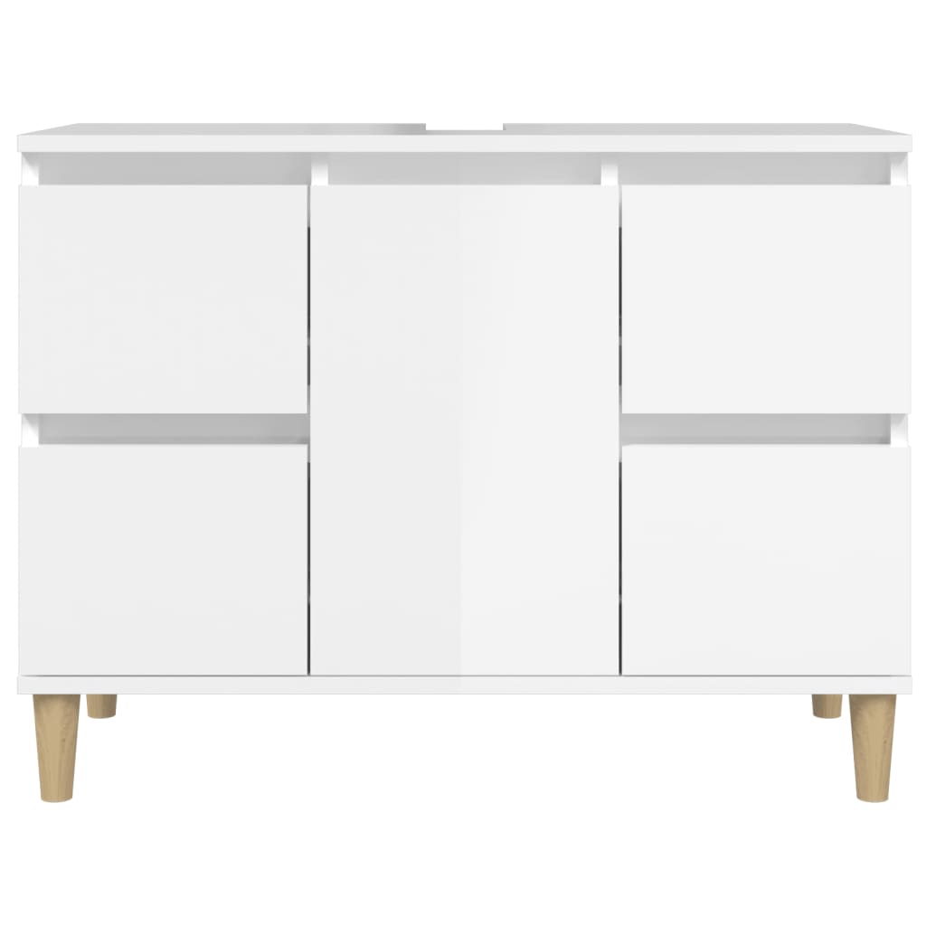 Sink Cabinet 80X33X60 Cm Engineered Wood