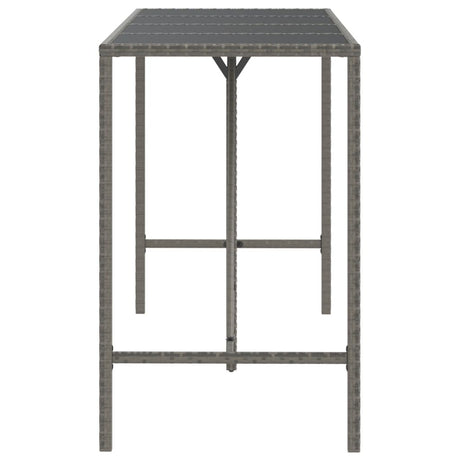 Bar Table With Glass Top Poly Rattan