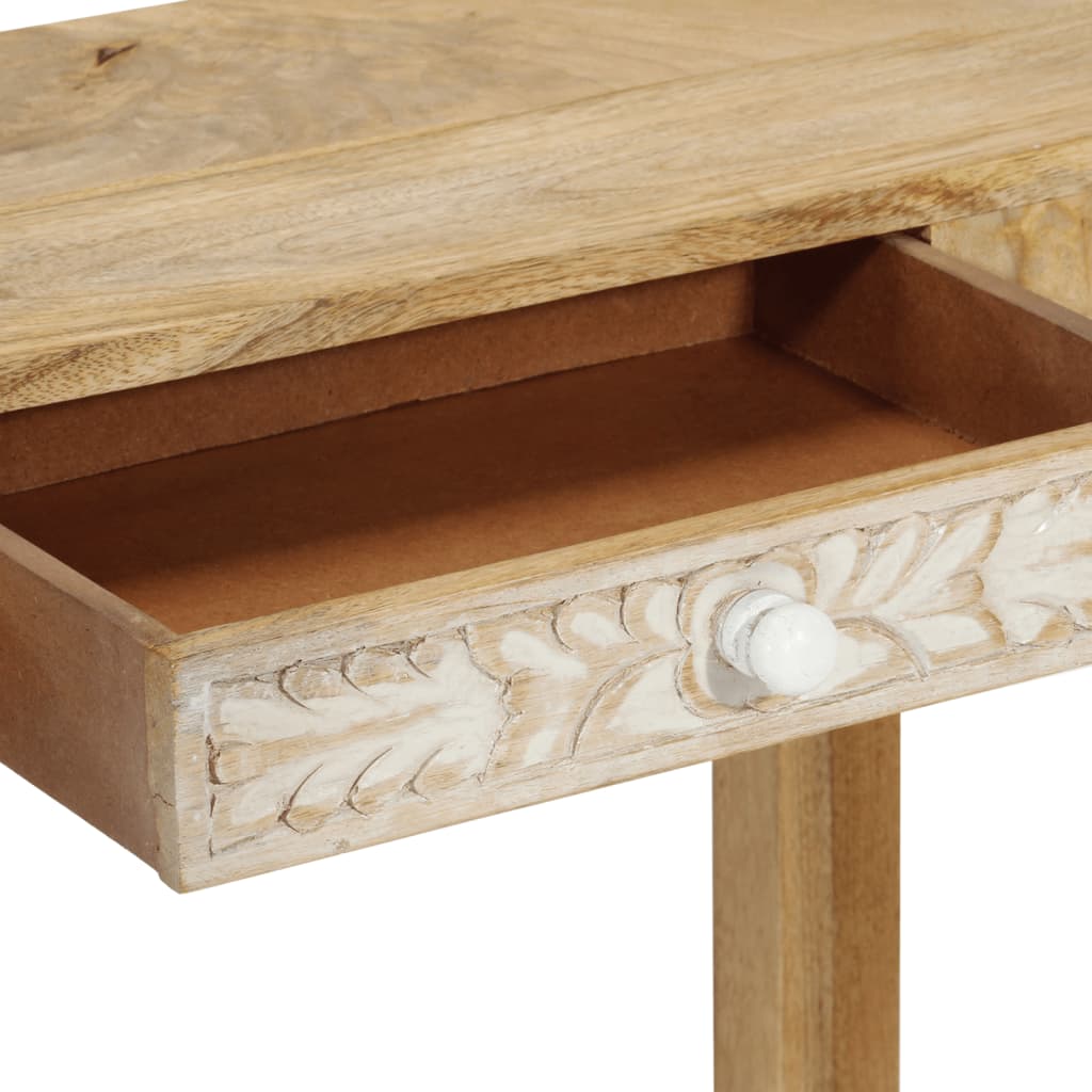 Console Table 110X30X75 Cm Solid Bleached Wood Mango
