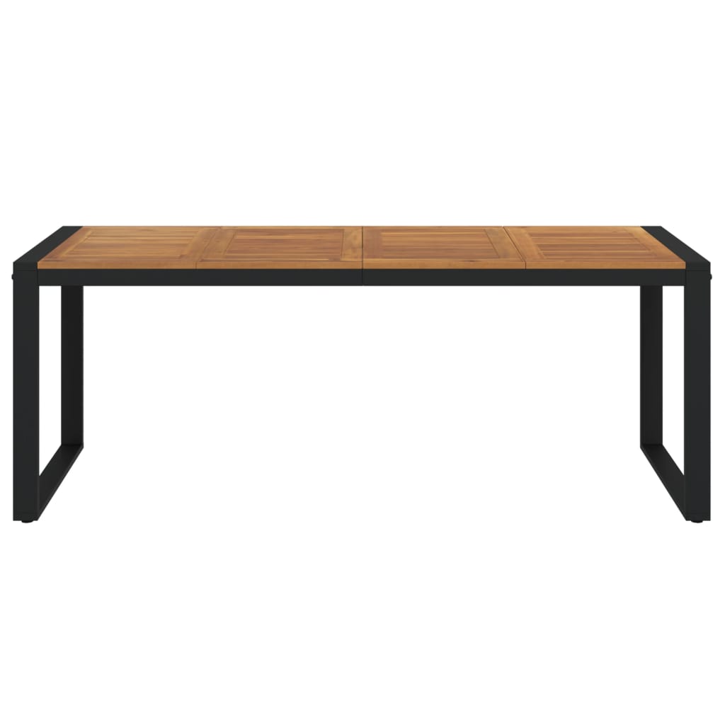 Garden Table With U-Shaped Legs Solid Wood Acacia
