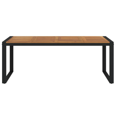 Garden Table With U-Shaped Legs Solid Wood Acacia