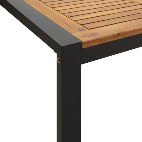 Garden Table With U-Shaped Legs Solid Wood Acacia