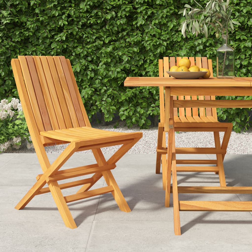 Folding Garden Chairs 4 Pcs 61X67X90 Cm Solid Wood Teak