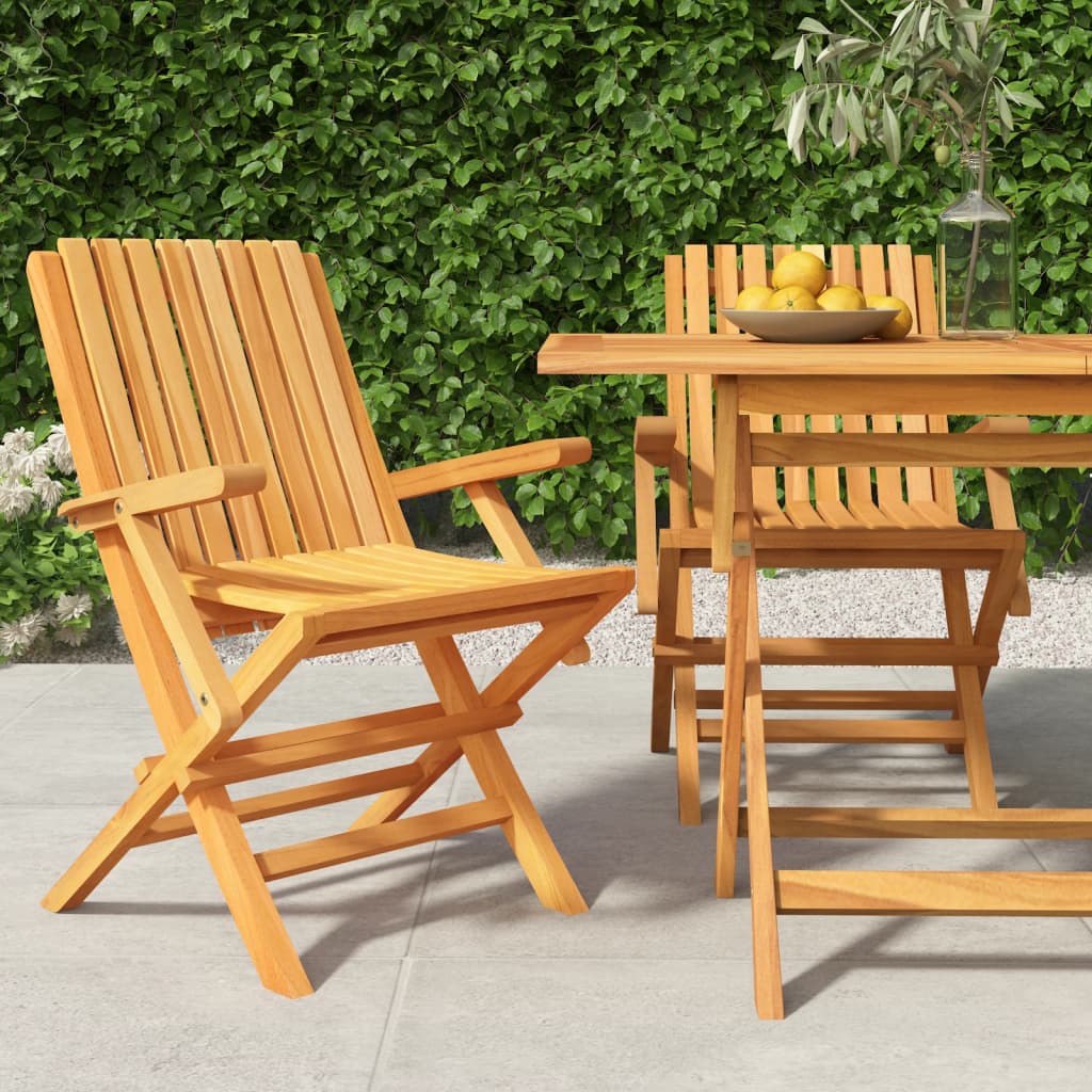 Folding Garden Chairs 4 Pcs 61X67X90 Cm Solid Wood Teak