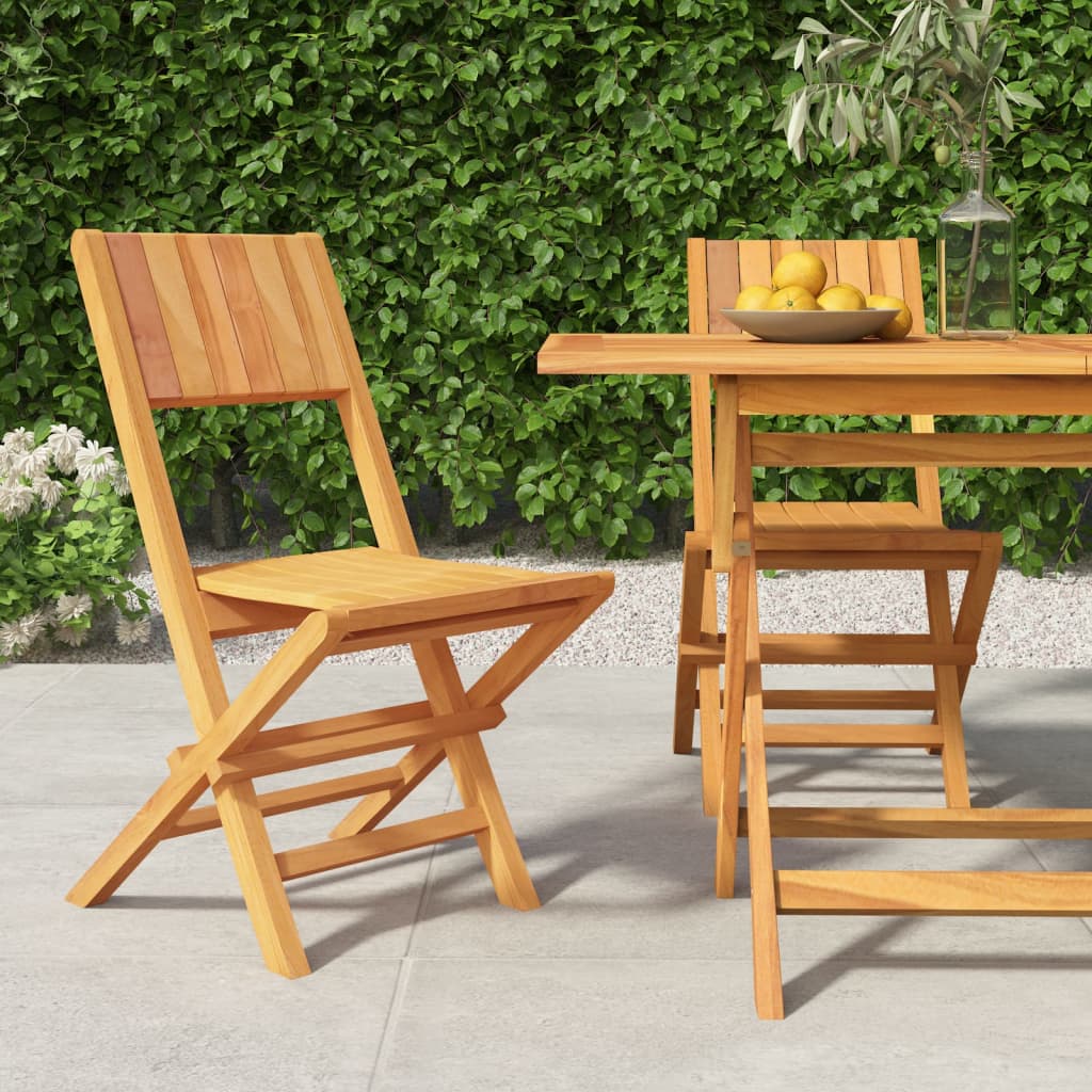 Folding Garden Chairs 4 Pcs 55X61X90 Cm Solid Wood Teak