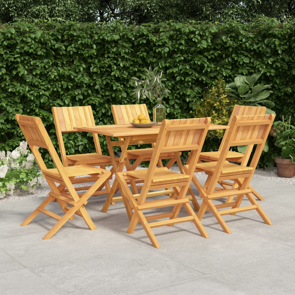 5 Piece Garden Dining Set Solid Wood Teak