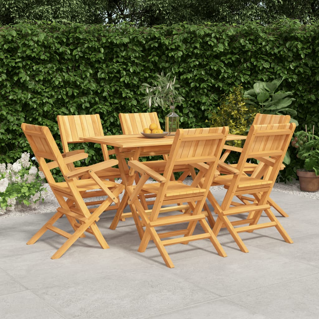 5 Piece Garden Dining Set Solid Wood Teak