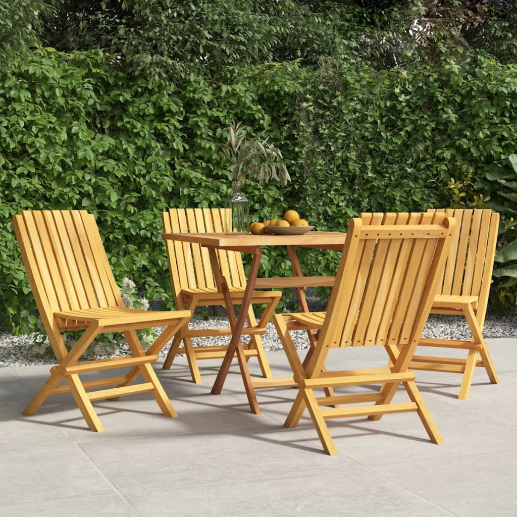 Folding Garden Chairs 4 Pcs 61X67X90 Cm Solid Wood Teak