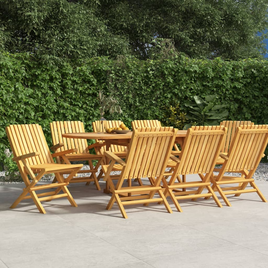 Folding Garden Chairs 4 Pcs 61X67X90 Cm Solid Wood Teak