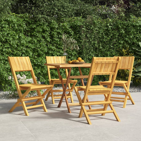 Folding Garden Chairs 4 Pcs 55X61X90 Cm Solid Wood Teak