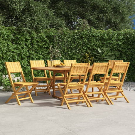 Folding Garden Chairs 4 Pcs 55X61X90 Cm Solid Wood Teak