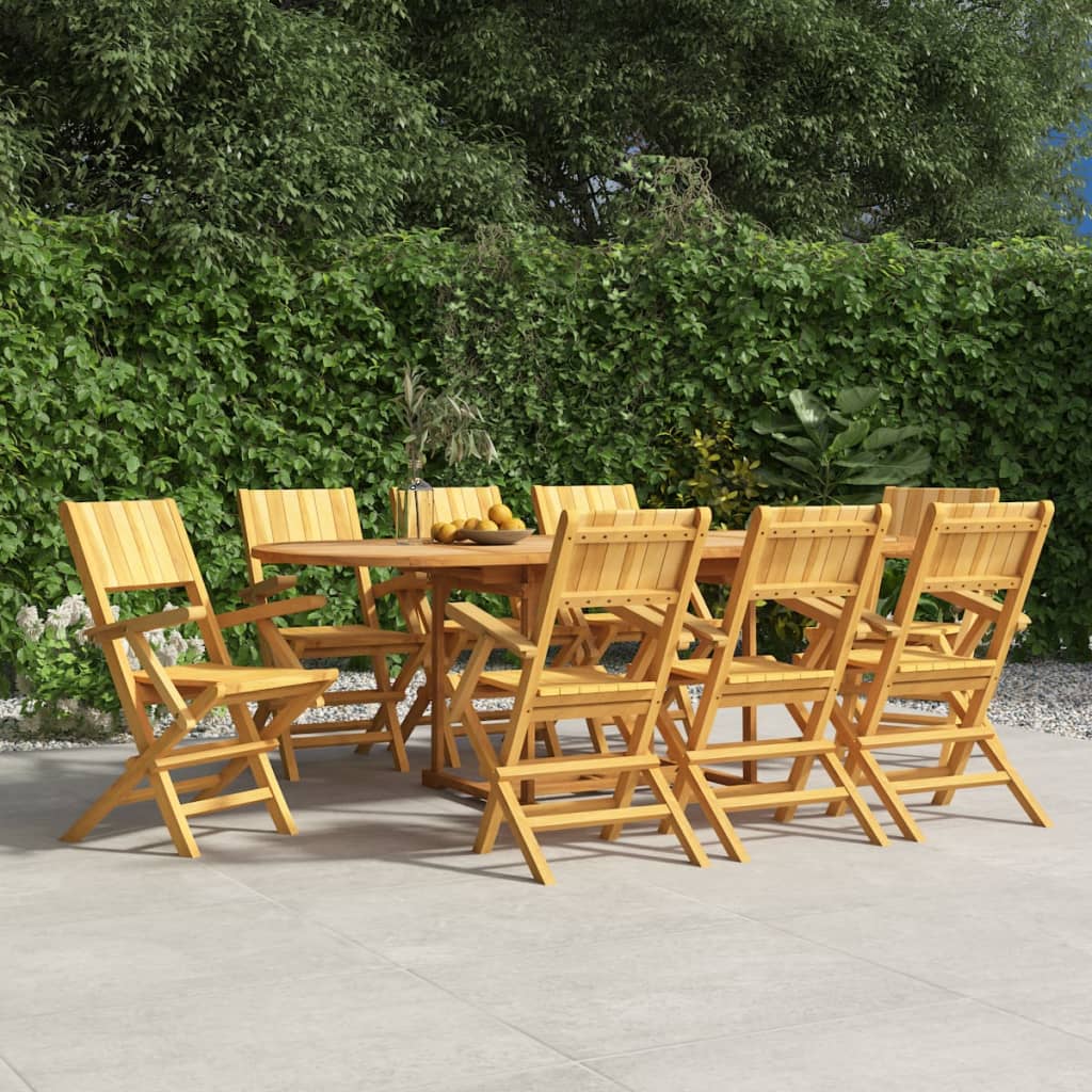 Folding Garden Chairs 4 Pcs 55X61X90 Cm Solid Wood Teak