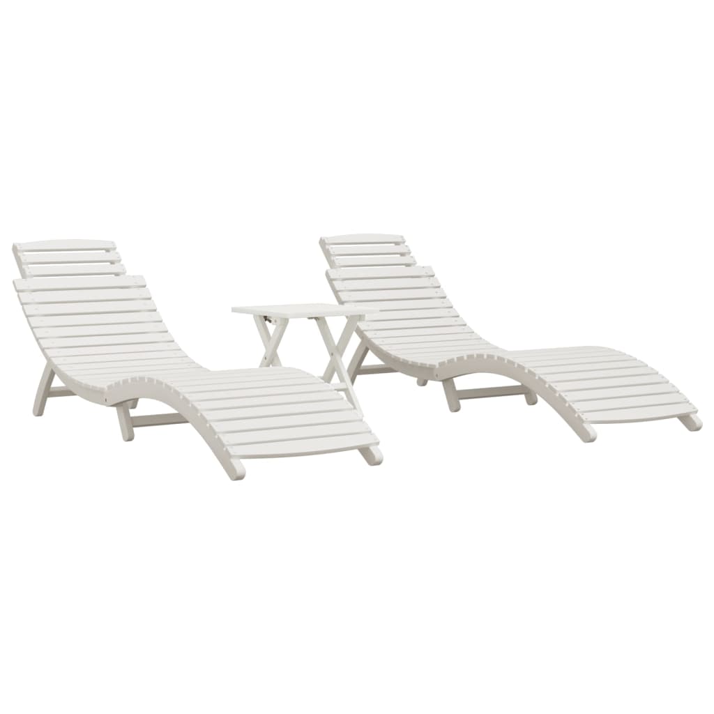 Sun Loungers 2 Pcs Solid Wood Acacia