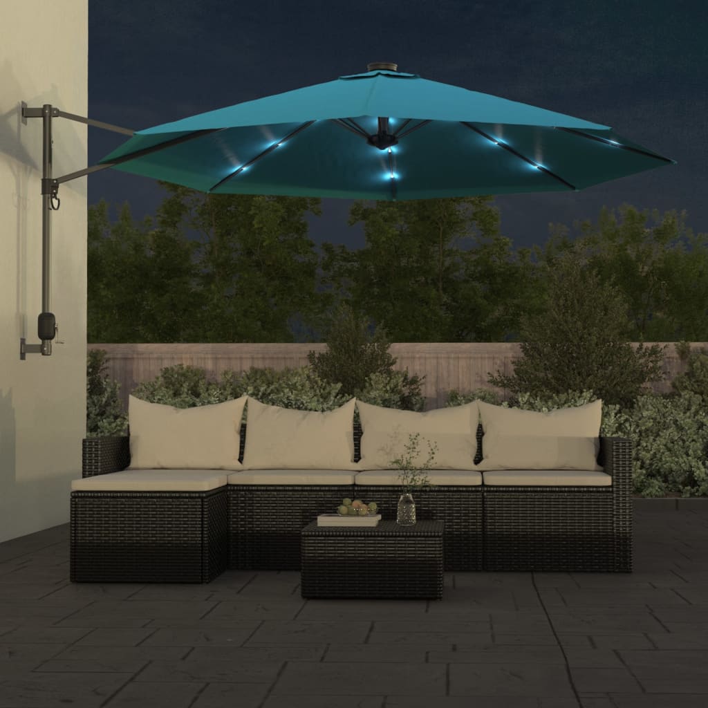 Wall-Mounted Parasol With Leds Sea 290Cm