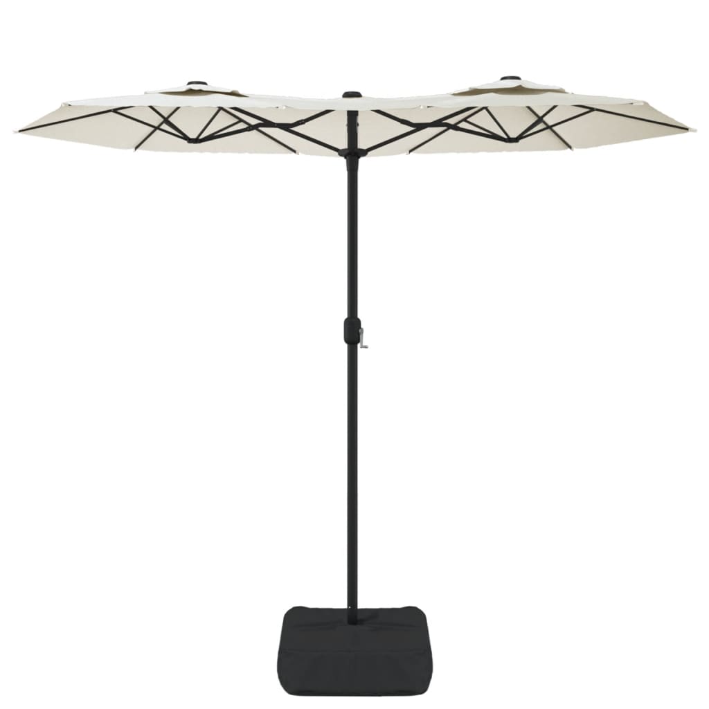 Double-Head Garden Parasol Sand 316X240 Cm
