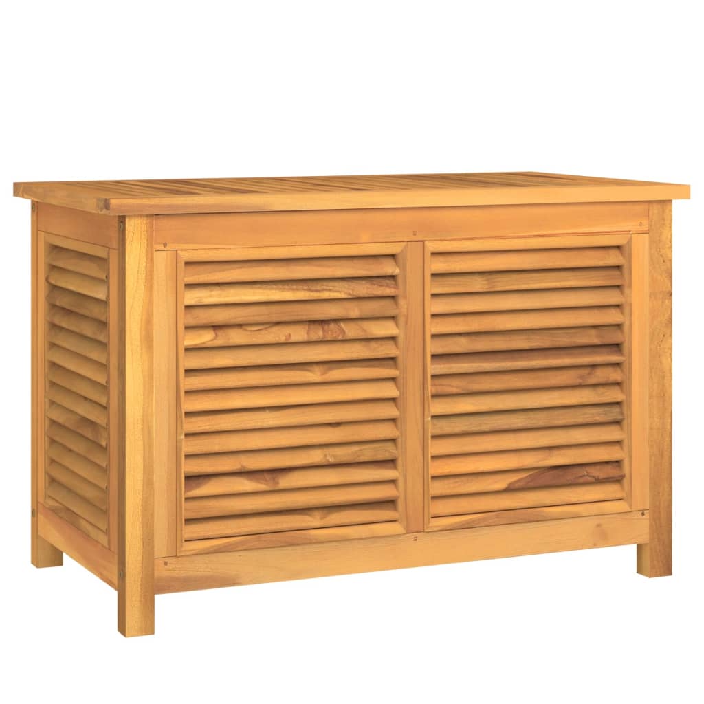 Garden Storage Box With Bag Solid Wood Teak