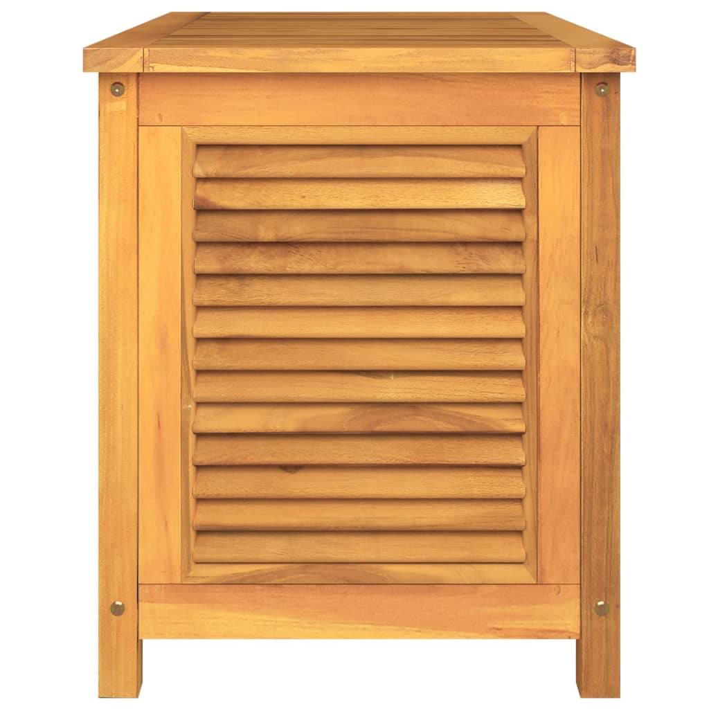 Garden Storage Box With Bag Solid Wood Teak