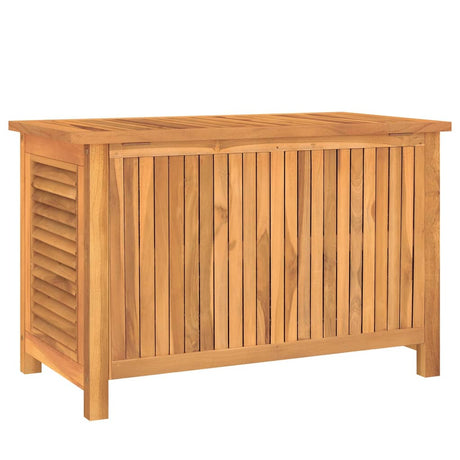 Garden Storage Box With Bag Solid Wood Teak