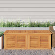 Garden Storage Box With Bag Solid Wood Teak