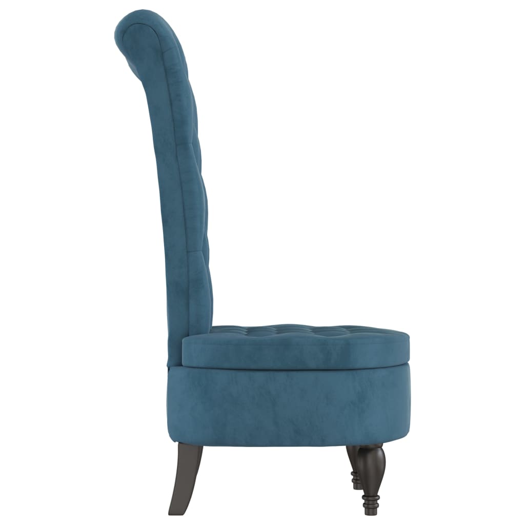 High Back Chair Velvet Button Design