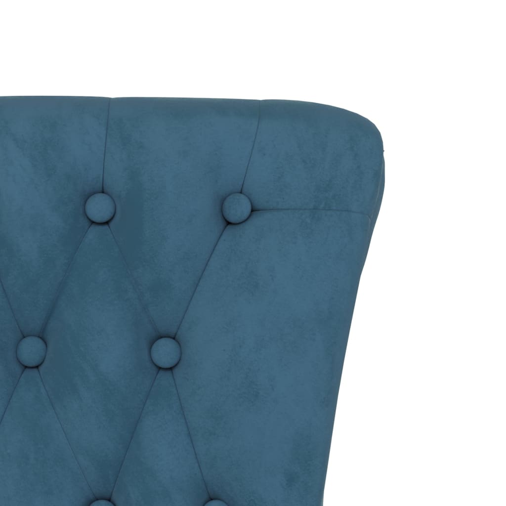 High Back Chair Velvet Button Design