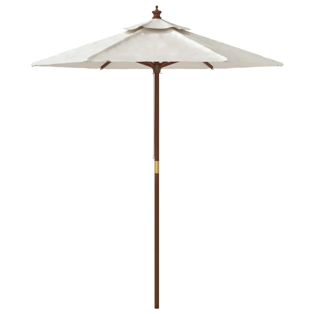 Garden Parasol With Wooden Pole 196X231 Cm